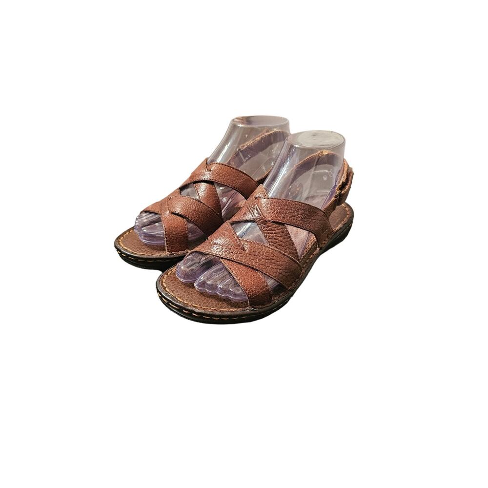 Boc‎ Brown Leather strappy sandal size 6